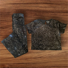 Load image into Gallery viewer, Pre-owned Girls sequin wide leg pants set

